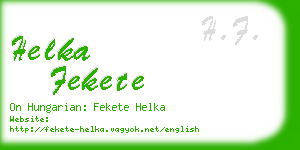 helka fekete business card